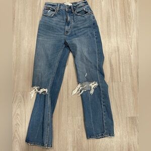 Abercrombie and Fitch Stylish Blue Distressed Women Jeans